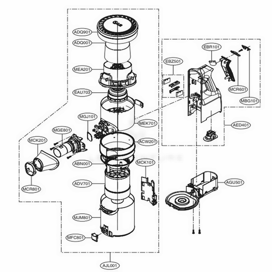 LG Bottom Plate Assembly - AGU75652503