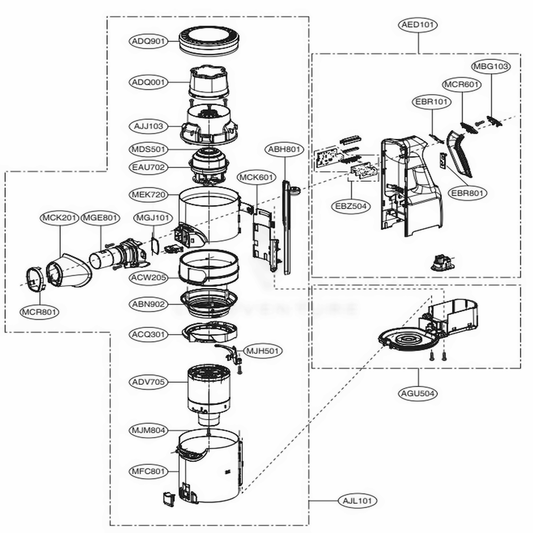 LG Tank Assembly,Dust - AJL75112107