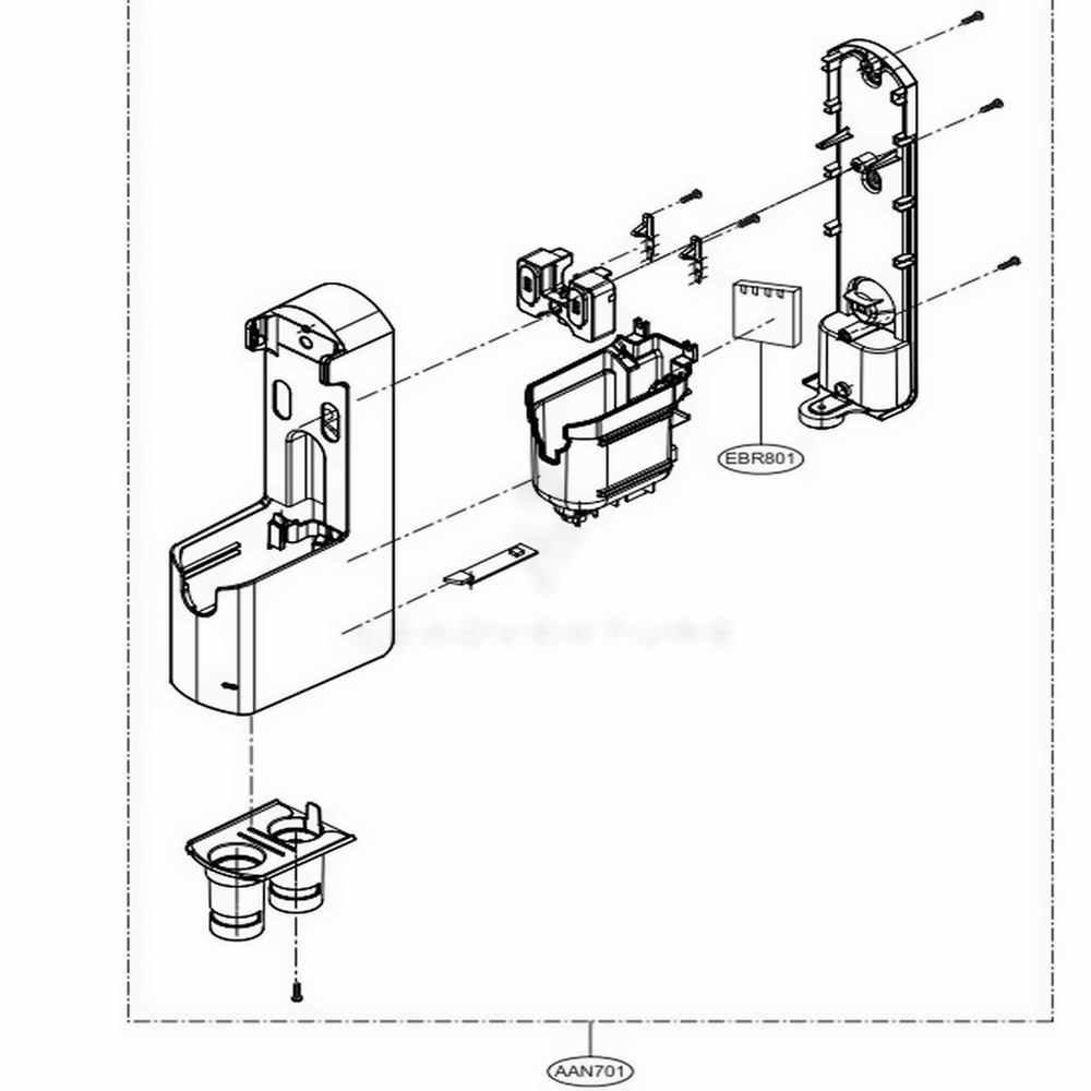 LG Vacuum Cleaner Base Assembly,Body - AAN30008502