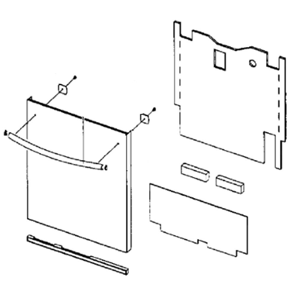 Samsung Dishwasher Door Outer Panel Assembly - DD82-01325A