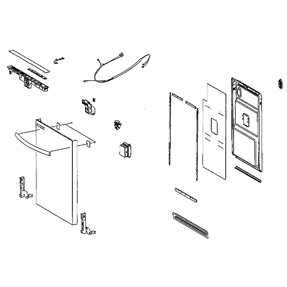 Samsung Dishwasher Door Assembly - DD82-01374A