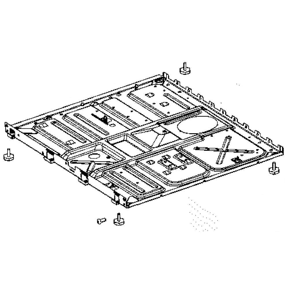 GE Dryer Chassis And Leg Assembly - WE04X25158