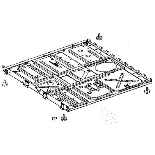 GE Dryer Chassis And Leg Assembly - WE04X25158