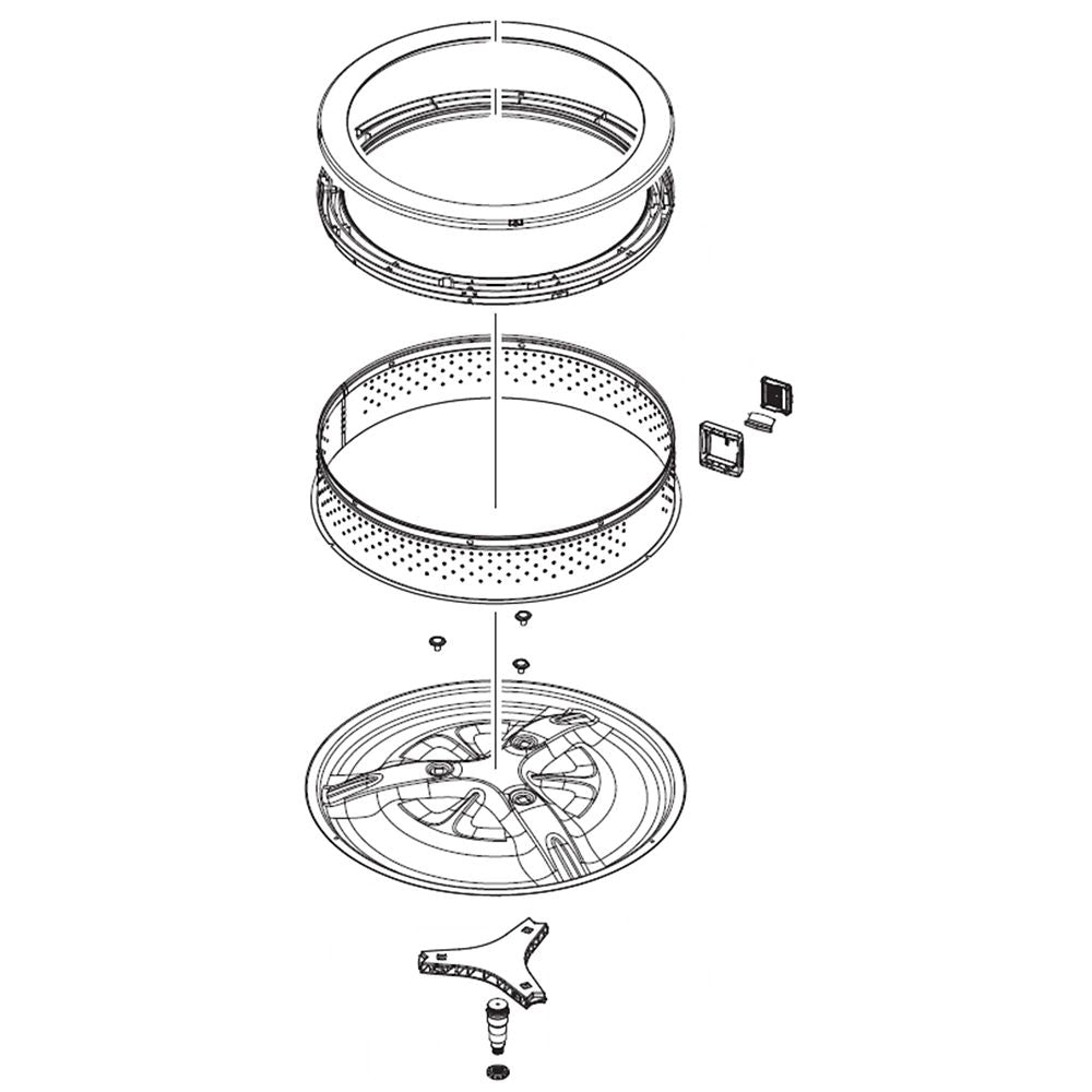 Samsung Assembly Basket Spin Parts - DC90-28088B