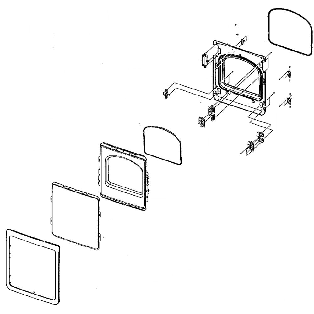 Samsung Dryer Door Assembly - DC97-18994A