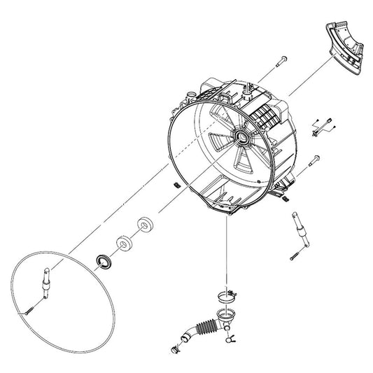 Samsung Semi Tub Back Assembly - DC97-19673D