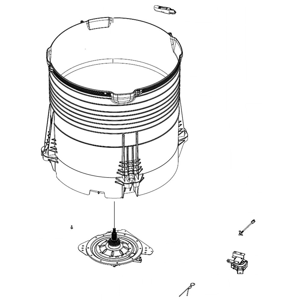 Samsung Semi Tub Outer Assembly - DC97-21556A