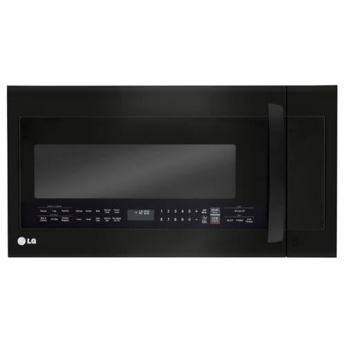 LG LMVM2033BM 2.0 cu. ft. Over-the-Range Microwave Oven with Sensor Cooking, QuietPower™, EasyClean®, Rapid Defrost, Energy Saver, 1,000 Cooking Watts, 400 CFM Venting System, 10 Power Levels, 8 Sensor Cook Options, SmoothTouch™ Controls and Child Lock