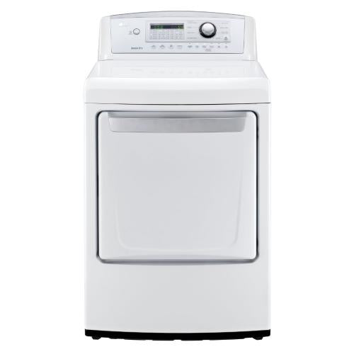 LG DLE4970W 27 Inch 7.4 cu. ft. Electric Dryer with 8 Drying Programs, 5 Temperature Settings, Speed Dry, Wrinkle Care, Anti-Bacterial Program, Rack Dry, Smart Diagnosis, LoDecibel Quiet Operation and Sensor Dry