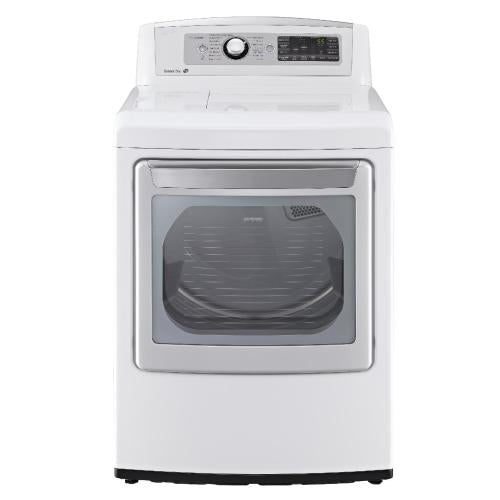 LG DLGX5681W 27 Inch 7.4 cu. ft. Top Load Gas Dryer with 14 Drying Programs, 5 Temperature Settings, Steam, ReduceStatic Option, EasyIron Option, Wrinkle Care, Speed Dry, Smart Diagnosis, LoDecibel Quiet Operation and Sensor Dry: White