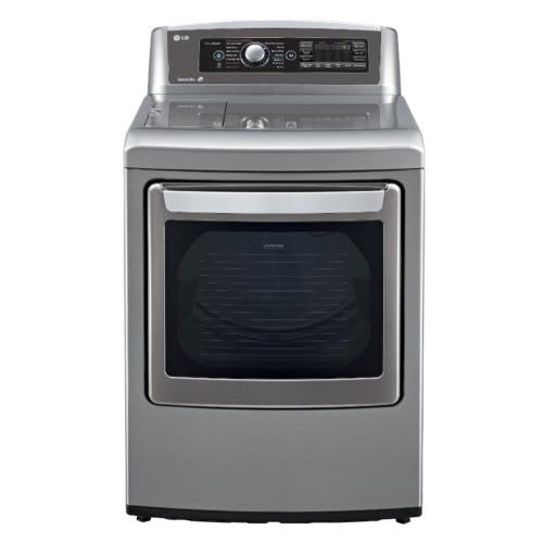 LG DLGX5681V 27 Inch 7.4 cu. ft. Top Load Gas Dryer with 14 Drying Programs, 5 Temperature Settings, Steam, ReduceStatic Option, EasyIron Option, Wrinkle Care, Speed Dry, Smart Diagnosis, LoDecibel Quiet Operation and Sensor Dry: Graphite Steel