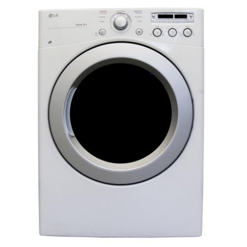 LG DLE3050W 27 Inch Front-Load Electric Dryer with 7.3 cu. ft. Capacity, 7 Dry Cycles, 8 Options, Anti-Bacterial Option, Sensor Dry and Aluminized Alloy Steel Drum