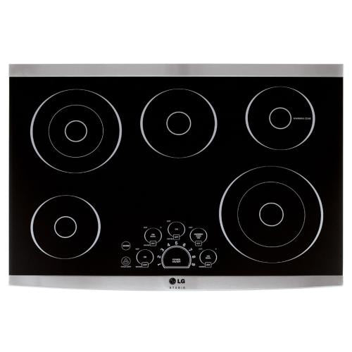 LG LSCE365ST 36 Inch Smoothtop Electric Cooktop with 5 Elements, Steady Heat Elements, Dual & Triple Elements, Bridge Element, SmoothTouch™ Controls, Hot Surface Indicator, and ADA Compliant