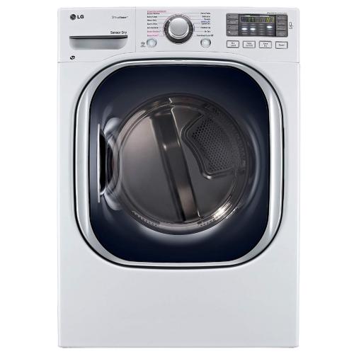 LG DLEX4270W 27 Inch 7.4 cu. ft. Electric Dryer with 14 Drying Programs, 5 Temperature Settings, Steam, Anti-Bacterial Program, Speed Dry, Wrinkle Care, Smart Diagnosis, LoDecibel Quiet Operation, Sensor Dry and ENERGY STAR Certification: White