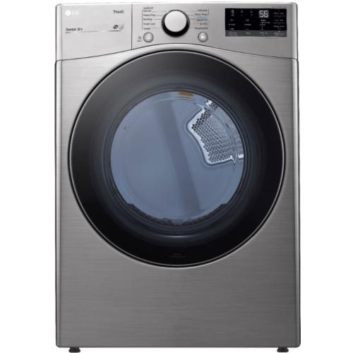 LG DLE3600V 27 Inch Electric Smart Dryer with 7.4 Cu. Ft. Capacity, LoDecibel™ Quiet Operation, FlowSense™ Duct Clogging, SmartDiagnosis™, ThinQ®, WiFi, 10 Dryer Programs, Sensor Dry, Wrinkle Care, Energy Saver, and Energy Star® Rated: Graphite Steel