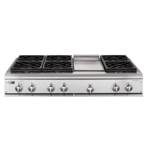 GE ZGU48N6DH5SS Ge Monogram 48" Professional Gas Cooktop With 6 Burners And