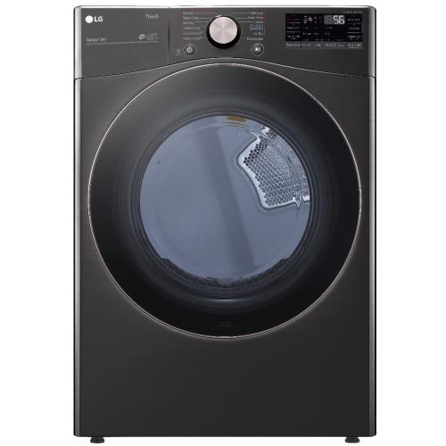 LG DLGX4001B 27 Inch Gas Smart Dryer with 7.4 Cu. Ft. Capacity, 12 Dryer Programs, Sensor Dry, Steam, Wrinkle Care, Dial-A-Cycle™, SteamSanitary™ and Energy Star Certified: Black Steel