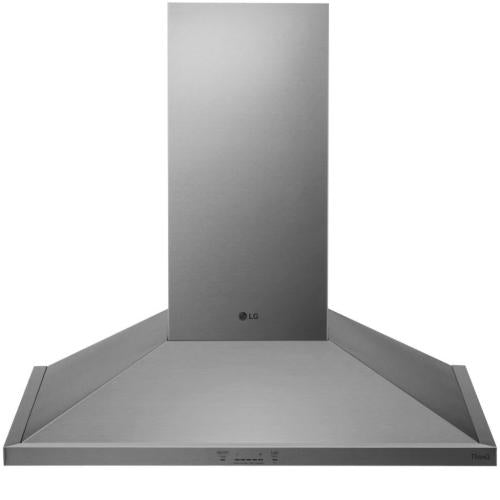 LG HCED3615S 36 Inch Wall Mount Range Hood with 5 Speed 600 CFM Internal Blower, Dishwasher Safe Mesh Filters, Dual Level LED Lighting, and RoHS Compliant: Stainless Steel