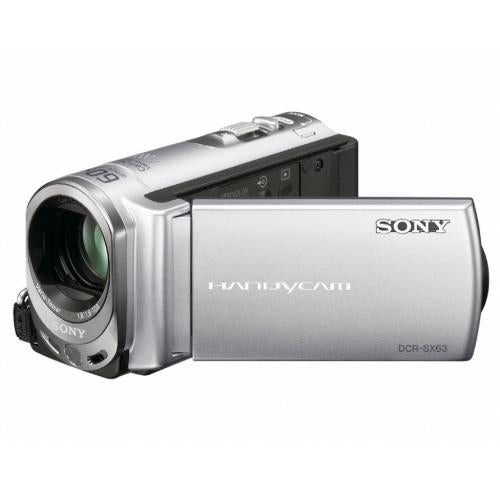 Sony DCRSX63 Ultra-compact camcorder with 16GB flash memory; Silver