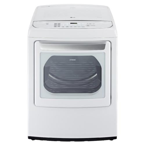 LG DLGY1702W 27 Inch 7.4 cu. ft. Gas Dryer with 12 Drying Programs, Steam, Wrinkle Free, Speed Dry, Towel Dry Program, Smart Diagnosis, LoDecibel Quiet Operation, Sensor Dry and ENERGY STAR Certification: White