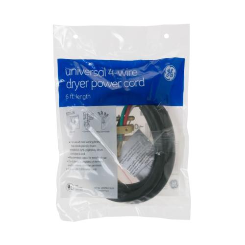 GE Dryer 4-Prong Power Cord, 6-Ft - WX09X10020