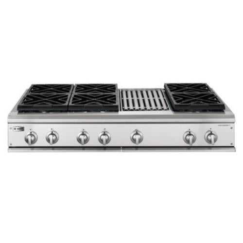 GE ZGU48N6DH2SS Ge Monogram 48" Professional Gas Cooktop With 6 Burners And