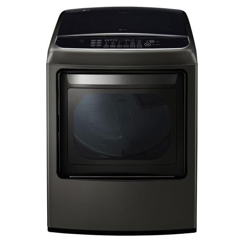 LG DLEY1901KE 27 Inch Electric Dryer with EasyLoad™ Door, Steam, Wi-Fi Connectivity, Wrinkle Care, Sensor Dry, 12 Drying Cycles, Speed Dry, 7.3 cu. ft. Capacity and ENERGY STAR®: Black Stainless Steel