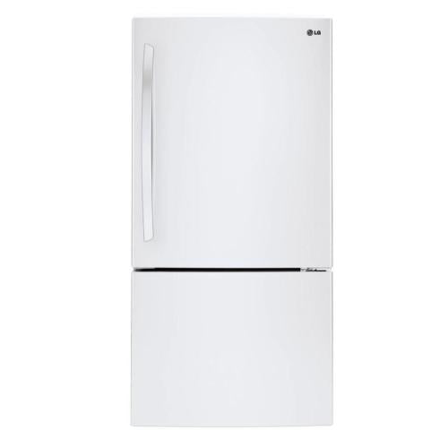 LG LBC24360SW 33 Inch Bottom-Freezer Refrigerator with 23.8 cu. ft. Capacity, 2 Spillproof Glass Shelves, Gallon Door Storage, Flip-Up Door Bin, 2 Humidity Controlled Crispers, Ice Maker, LED Lighting and Swing Door Freezer: Smooth White