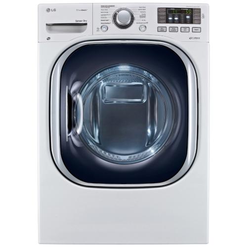 LG DLHX4072W 27 Inch 7.3 cu ft. Electric Dryer with 14 Dry Cycles, 5 Temperature Selections, EcoHybrid, Steam, Wrinkle Care, SmartDiagnosis, ReduceStatic Option, EasyIron Option and ENERGY STAR Qualification: White