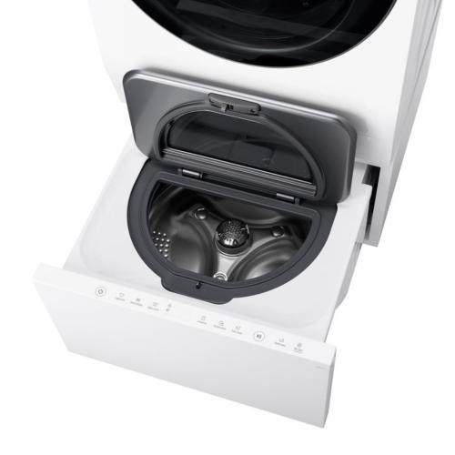 LG LUWD1CW 24 Inch Laundry Pedestal SideKick™ Washer with NeveRust™ Drum, SmartDiagnosis™, 5 Wash Cycles, TwinWash™ Compatible, 0.7 cu. ft. Capacity and 700 RPM