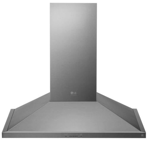 LG LSHD3080ST 30 Inch Wall Mount Range Hood with 5 Speed 600 CFM Blower, Wi-Fi, Dual Level LED Lighting, Dishwasher Safe Mesh Filters, Low-Profile, and Fingerprint-Resistant Finish: Stainless Steel