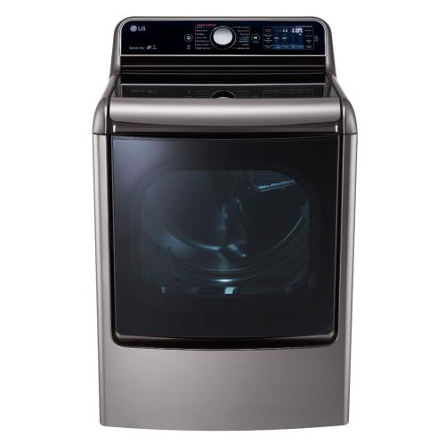 LG DLGX7701VE 29 Inch 9.0 cu. ft. Gas Dryer with 14 Drying Cycles, 10 Options, TurboSteam Technology, Sensor Dry System, EasyLoad Dual-Opening Door, LED Display and LoDecibel Quiet Operation: Graphite Steel