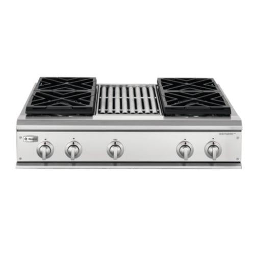 GE ZGU36L4RH5SS Ge Monogram 36" Professional Gas Cooktop With 4 Burners And