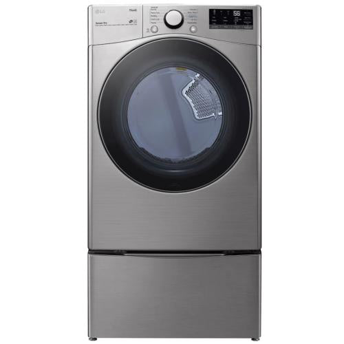 LG DLG3601V 27 Inch Gas Smart Dryer with 7.4 Cu. Ft. Capacity, LoDecibel™ Quiet Operation, FlowSense™ Duct Clogging Indicator, Smart Pairing™, ThinQ® Technology, SmartDiagnosis™, 10 Dryer Programs, Sensor Dry, and ENERGY STAR® Certified