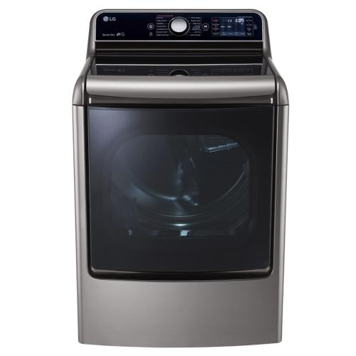 LG DLEX7700VE 29 Inch 9.0 cu. ft. Electric Dryer with 14 Drying Cycles, 10 Options, TurboSteam Technology, Sensor Dry System, EasyLoad Dual-Opening Door, LED Display and LoDecibel Quiet Operation: Graphite Steel