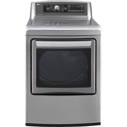 LG DLGX5781VE 27 Inch 7.3 cu. ft. Gas Dryer with 14 Dry Programs, Steam, Speed Dry, Sanitary Cycle, Wrinkle Care, ReduceStatic Option, EasyLoad Door and ENERGY STAR: Graphite Steel