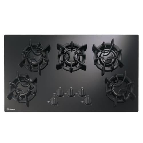 GE ZGU365DBB0BG Ge Monogram 36" Black Downdraft Gas Cooktop