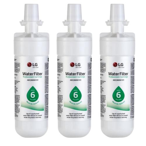 LG Lt700P Water Filter 3 Pack - ADQ75795103