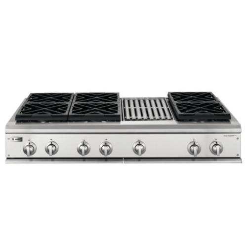 GE ZGU48N6RH4SS Ge Monogram 48" Professional Gas Cooktop With 6 Burners And