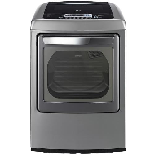 LG DLGY1202V 27 Inch 7.3 cu. ft. Gas Dryer with 12 Dry Cycles, 4 Temperature Selections, Steam, SmartDiagnosis, Wrinkle Care, Anti-Bacterial Cycle and Sensor Dry: Graphite Steel