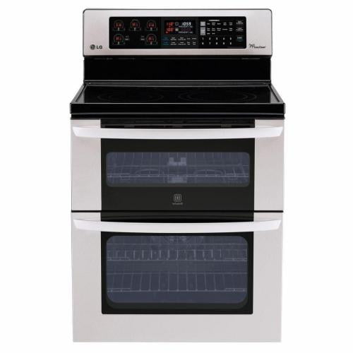 LG LDE3037ST 30 Inch Freestanding Electric Double-Oven Range with 5 Radiant Elements, 4.4 cu. ft. True Convection Lower Oven, 2.3 cu. ft. Upper Oven, Infrared Grill and Self-Cleaning: Stainless Steel