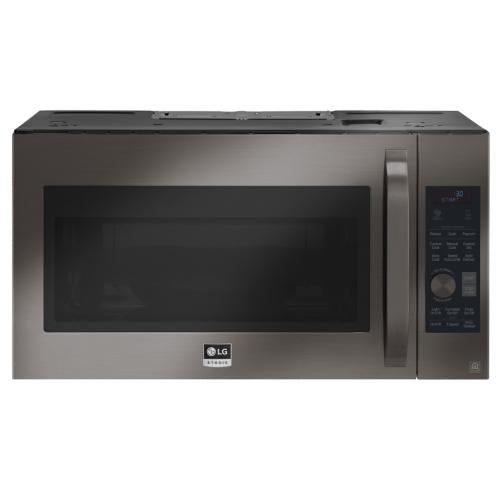 LG LSMC3089BD 1.7 cu. ft. Over-the-Range Convection Microwave Oven with Convection, Sensor Cook, Auto Defrost, 1,500 Watts, 300 CFM Venting System and Circular Wire Rack: Black Stainless Steel