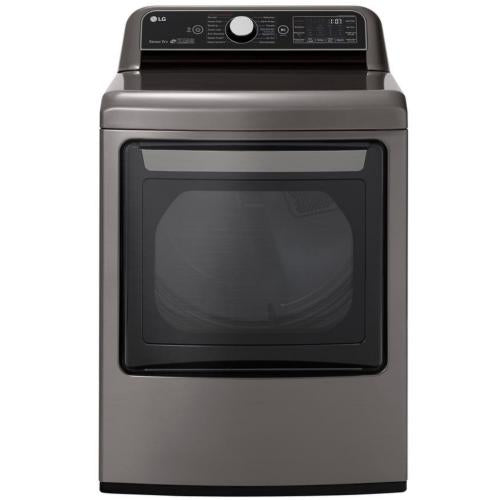 LG DLEX7800VE 27 Inch Electric Smart Dryer with 7.3 Cu. Ft. Capacity, TurboSteam™ Technology, EasyLoad™ Door, SmartDiagnosis™, 14 Dry Cycles, Sensor Dry, Steam Options, Wrinkle Care, Reduce Static, and ENERGY STAR® Certified: Graphite Steel