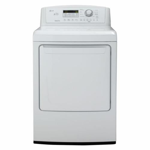 LG DLG4871W 27 Inch Gas Dryer with 7.3 cu. ft. Capacity, 8 Dry Cycles, 8 Options, SmartDiagnosis Technology, Sensor Dry System and Dual LED Display: White