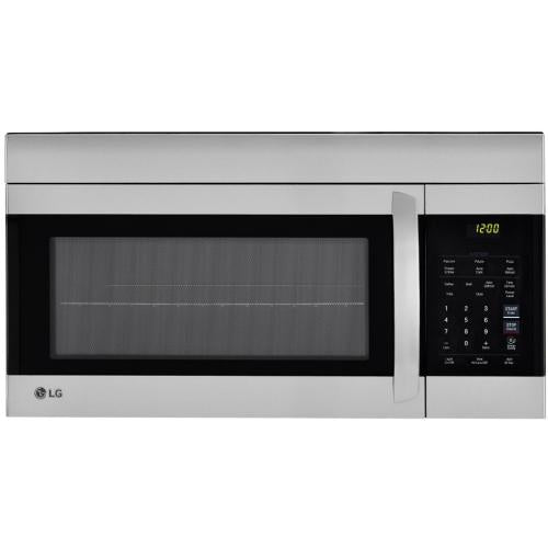 LG LMV1762ST 1.7 cu. ft. Over-the-Range Microwave with EZ-On, Energy Saver, EasyClean, 1.7 cu. ft. Capacity, 1,000 Watts, 300 CFM Exhaust, 10 Power Levels, 8 Auto Cook Options, Add 30 Seconds Button and Child Lock: Stainless Steel