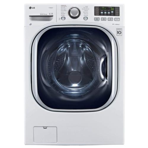 LG WM3997HWA 27 Inch Front Load Washer/Dryer Combo with 4.3 cu. ft. Capacity, 14 Wash Cycles, Steam Technology, 1,300 RPM, ColdWash Option, 4-Tray Dispenser, LoDecibel Quiet Operation, Ventless Condensing Drying and Energy Star Rated