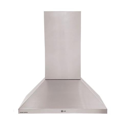 LG LSVC302ST 30 Inch Wall Mount Chimney Range Hood with 460 CFM Internal Blower, Heat Sensor, Built-in Timer, Halogen Lights and Hidden Controls