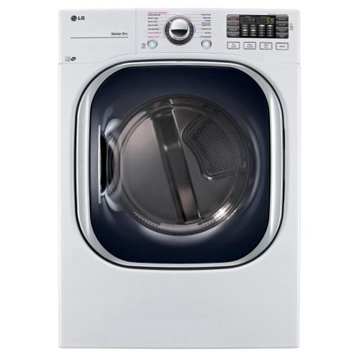 LG DLGX4371W 27 Inch Gas Dryer with TurboSteam™, SmartDiagnosis™, Smart ThinQ® Technology, Speed Dry, Sensor Dry Technology, 7.4 cu. ft. Capacity, 14 Drying Programs, LoDecibel™ Quiet Operation and ENERGY STAR® Certification: White